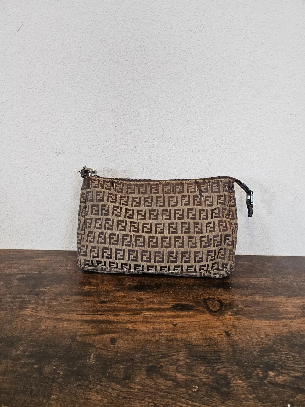 Fendi Zucchino FF Canvas Cosmetic Pouch